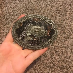 Camo fish belt buckle